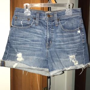 JCrew highwaisted cutoff jean shorts